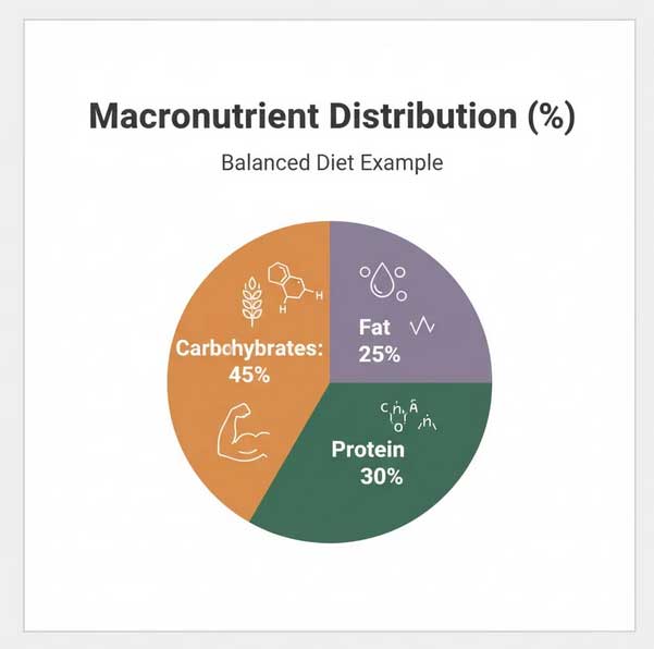 نمودار درشت مغذی ها در رژیم غذایی کشتی گیران حرفه ای